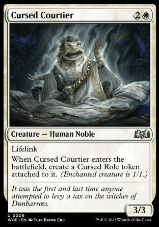 (009) Magic The Gathering Wilds of Eldraine Single: Cursed Courtier Holo Uncommon