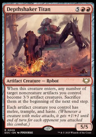 (009) Magic The Gathering Commander: Edge of Eternities Single: Depthshaker Titan Rare