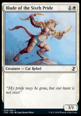 (009/289) Magic The Gathering Time Spiral Remastered Single: Blade of the Sixth Pride Holo Common