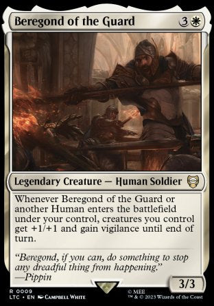 (009) Magic The Gathering Commander: The Lord of the Rings: Tales of Middle-earth Single: Beregond of the Guard Rare
