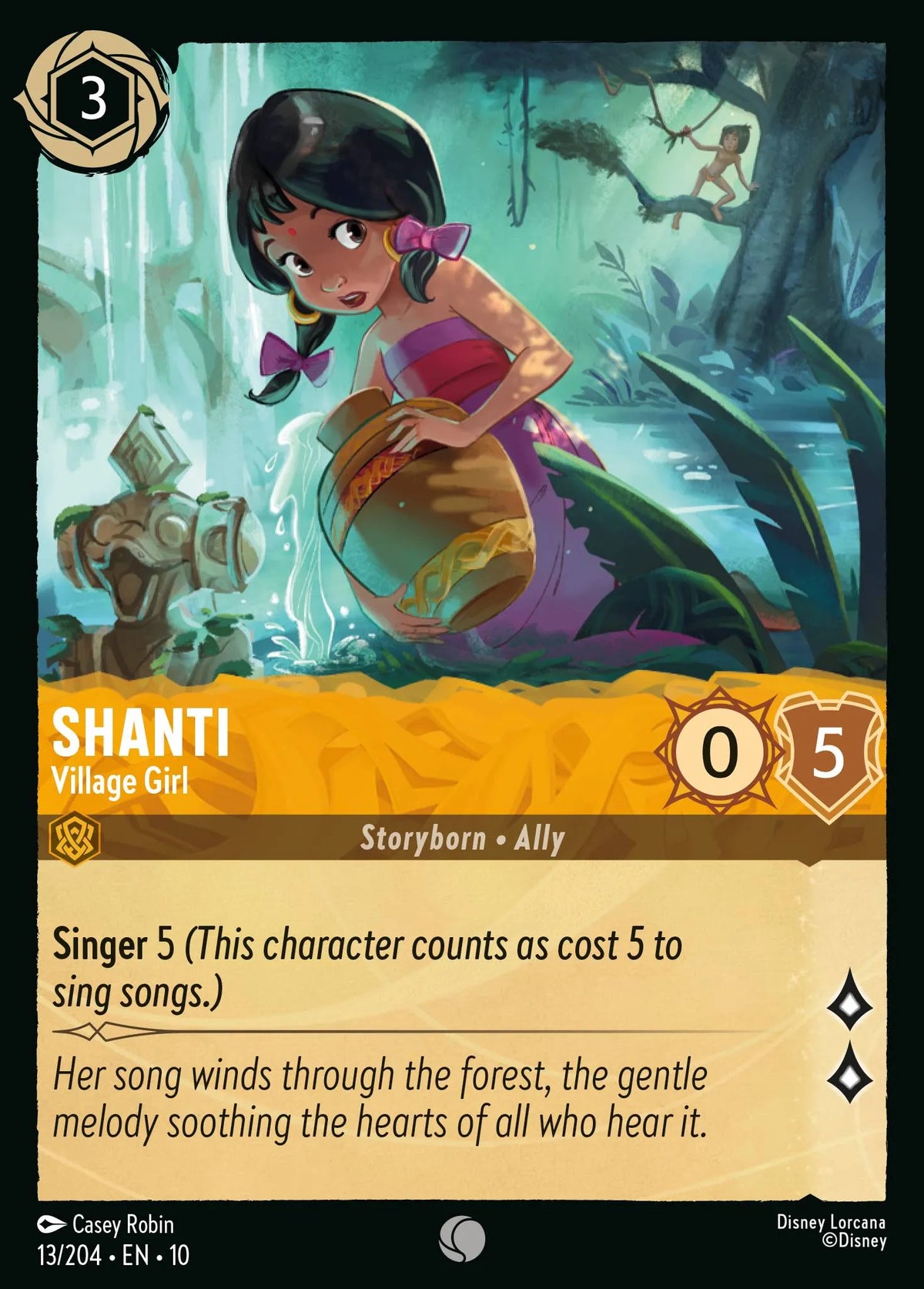(013/204) Lorcana Whispers in the Well Single: Shanti - Village Girl Holo Common