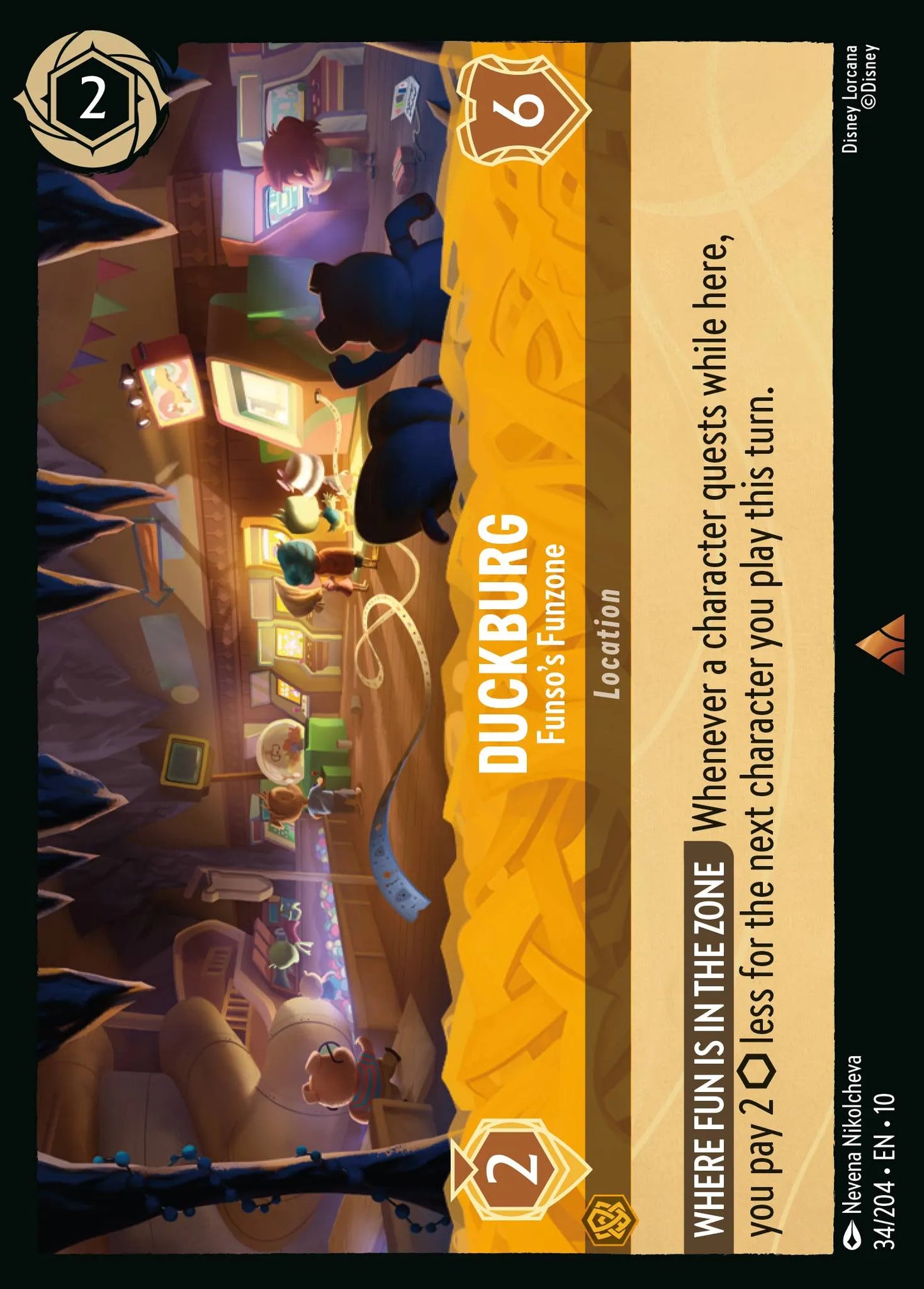 (034/204) Lorcana Whispers in the Well Single: Duckburg - Funso's Funzone Rare