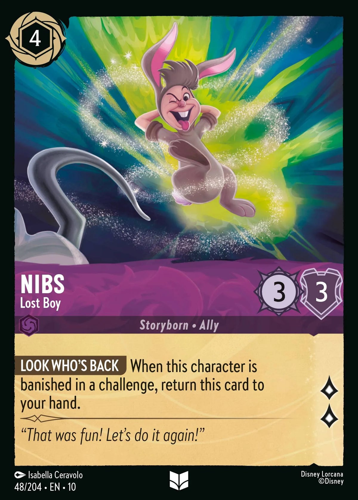 (048/204) Lorcana Whispers in the Well Single: Nibs - Lost Boy Uncommon