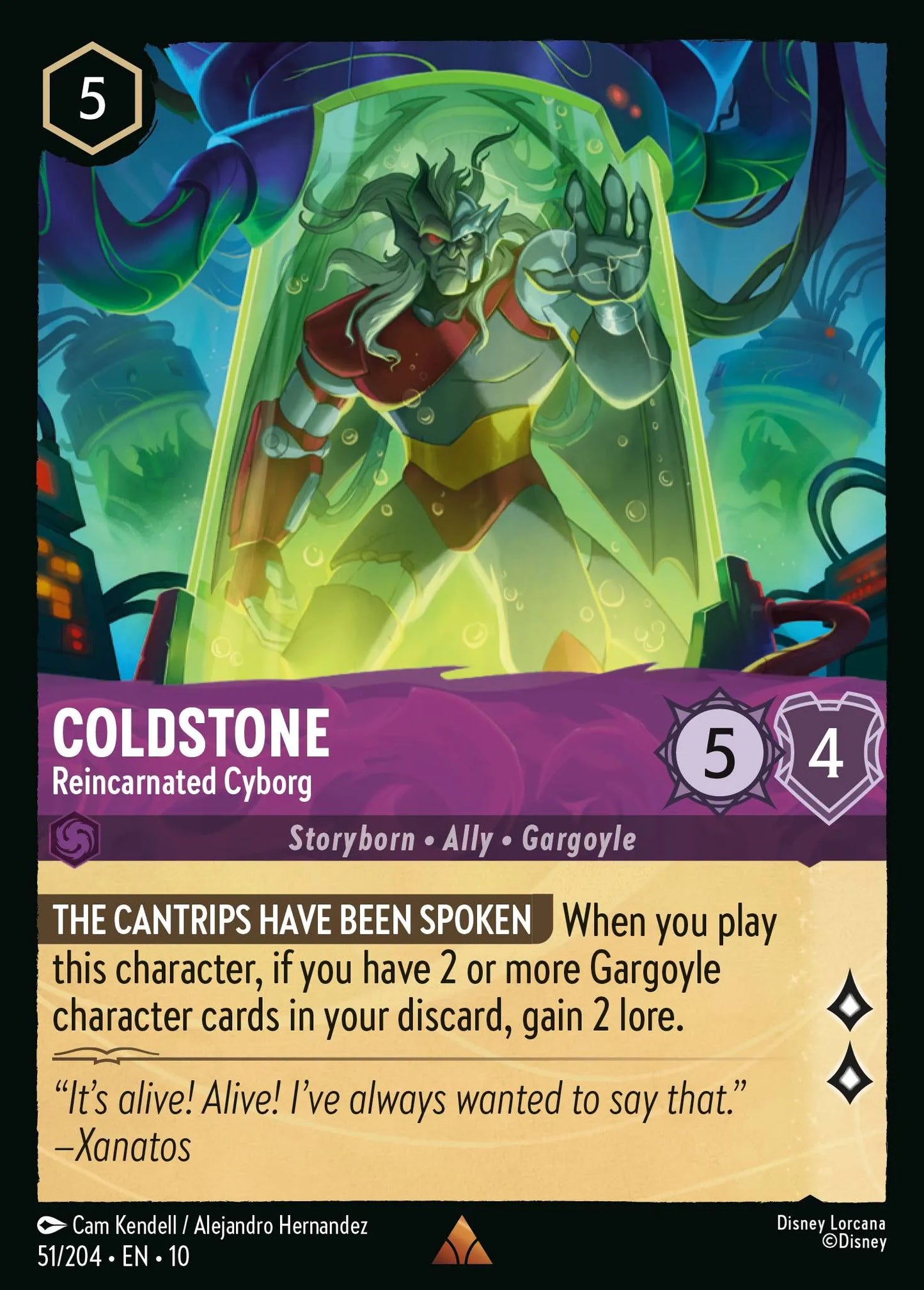 (051/204) Lorcana Whispers in the Well Single: Coldstone - Reincarnated Cyborg Rare