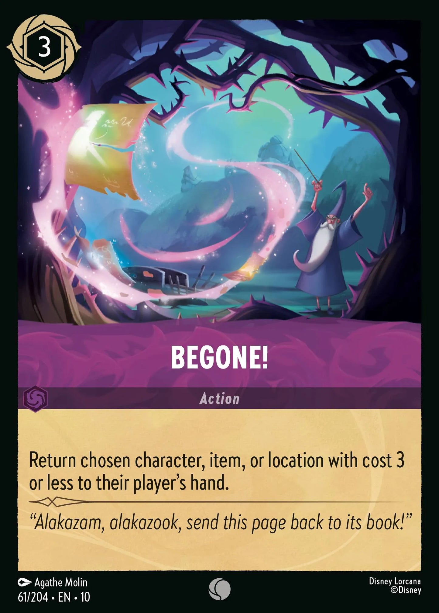 (061/204) Lorcana Whispers in the Well Single: Begone! Common