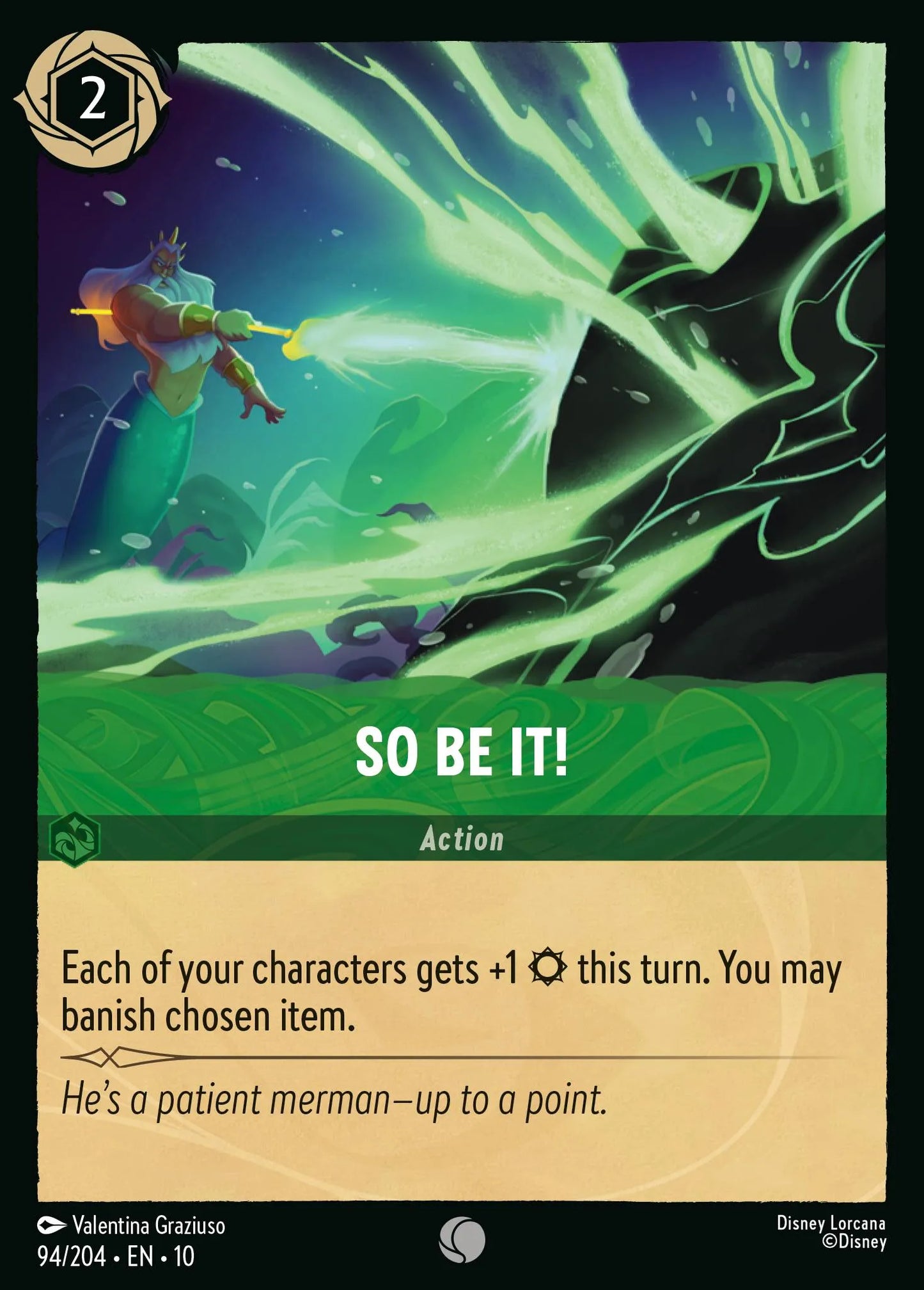 (094/204) Lorcana Whispers in the Well Single: So Be It! Common
