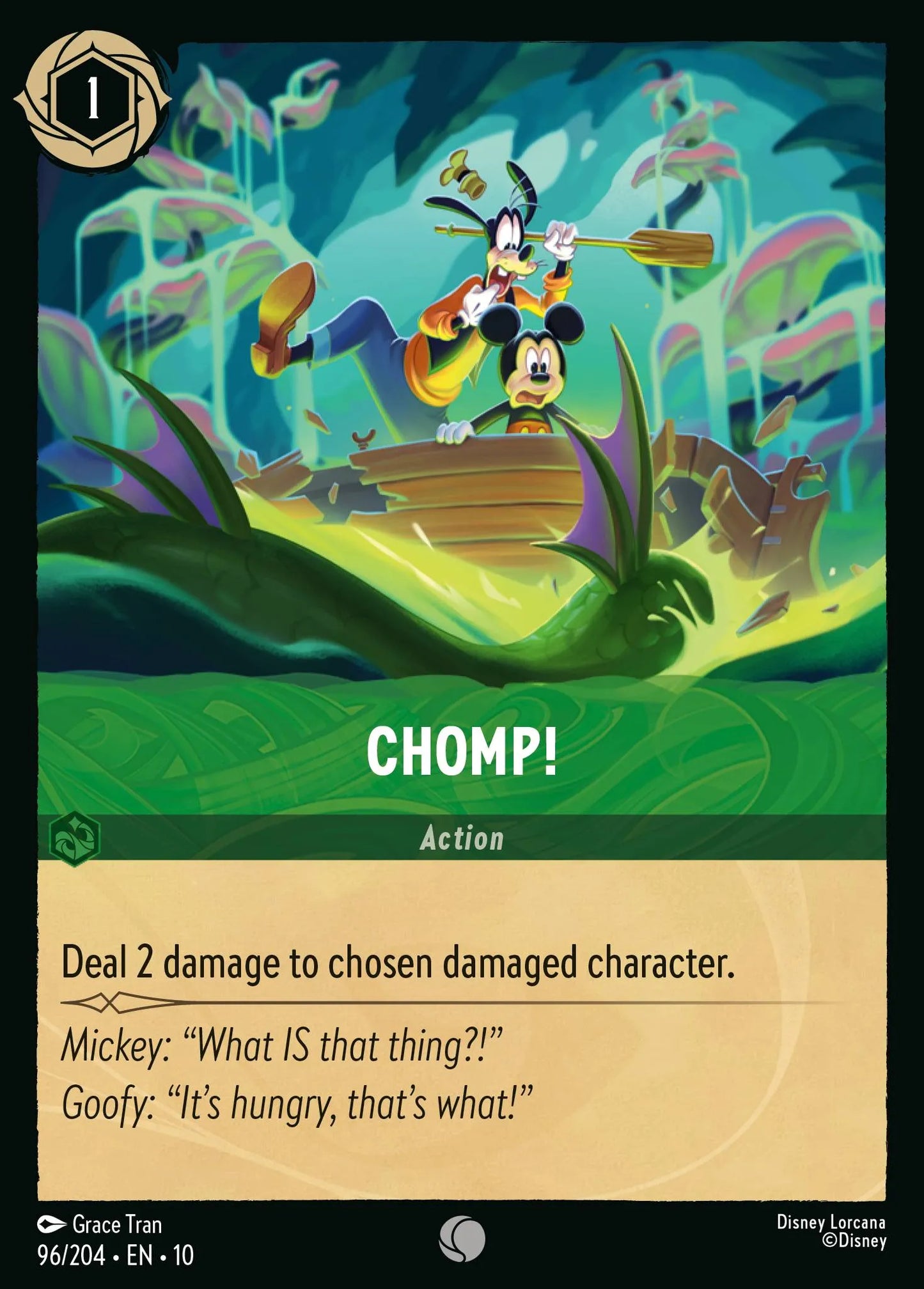 (096/204) Lorcana Whispers in the Well Single: Chomp! Holo Common