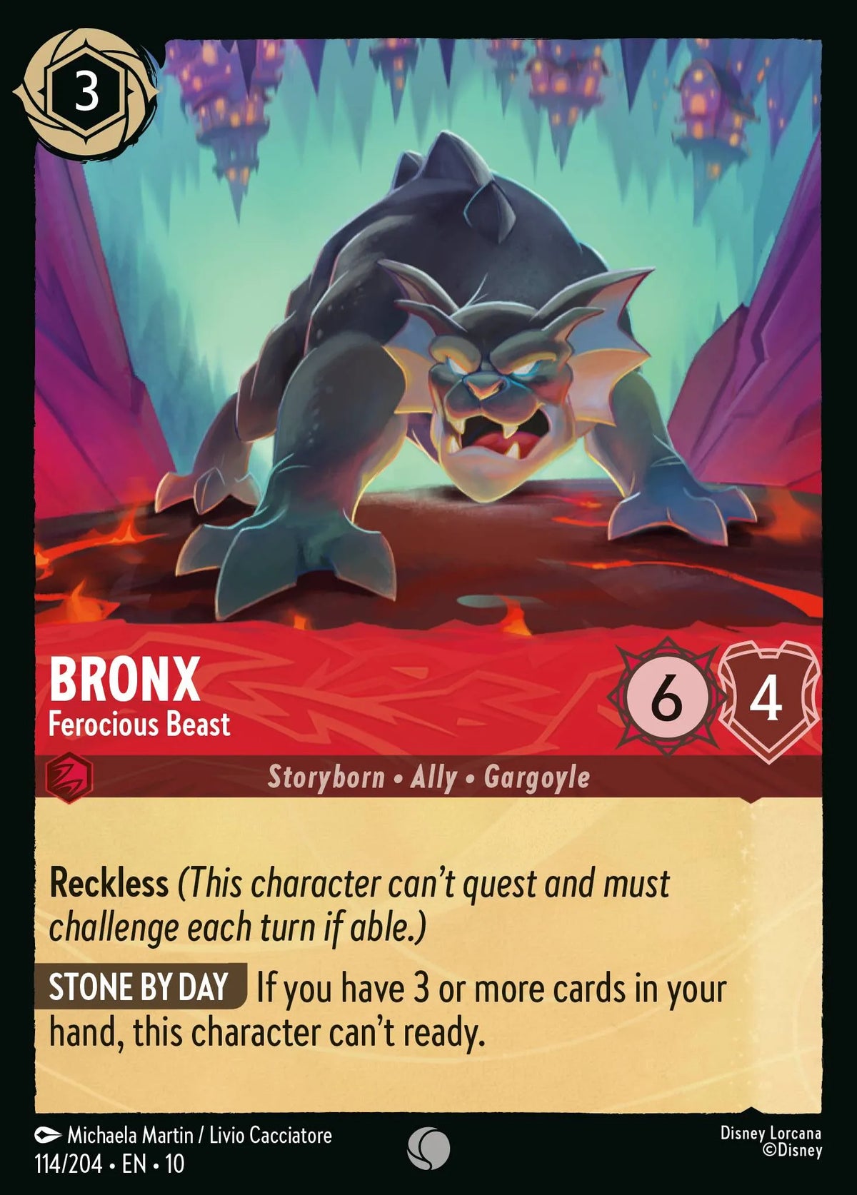 (114/204) Lorcana Whispers in the Well Single: Bronx - Ferocious Beast Common