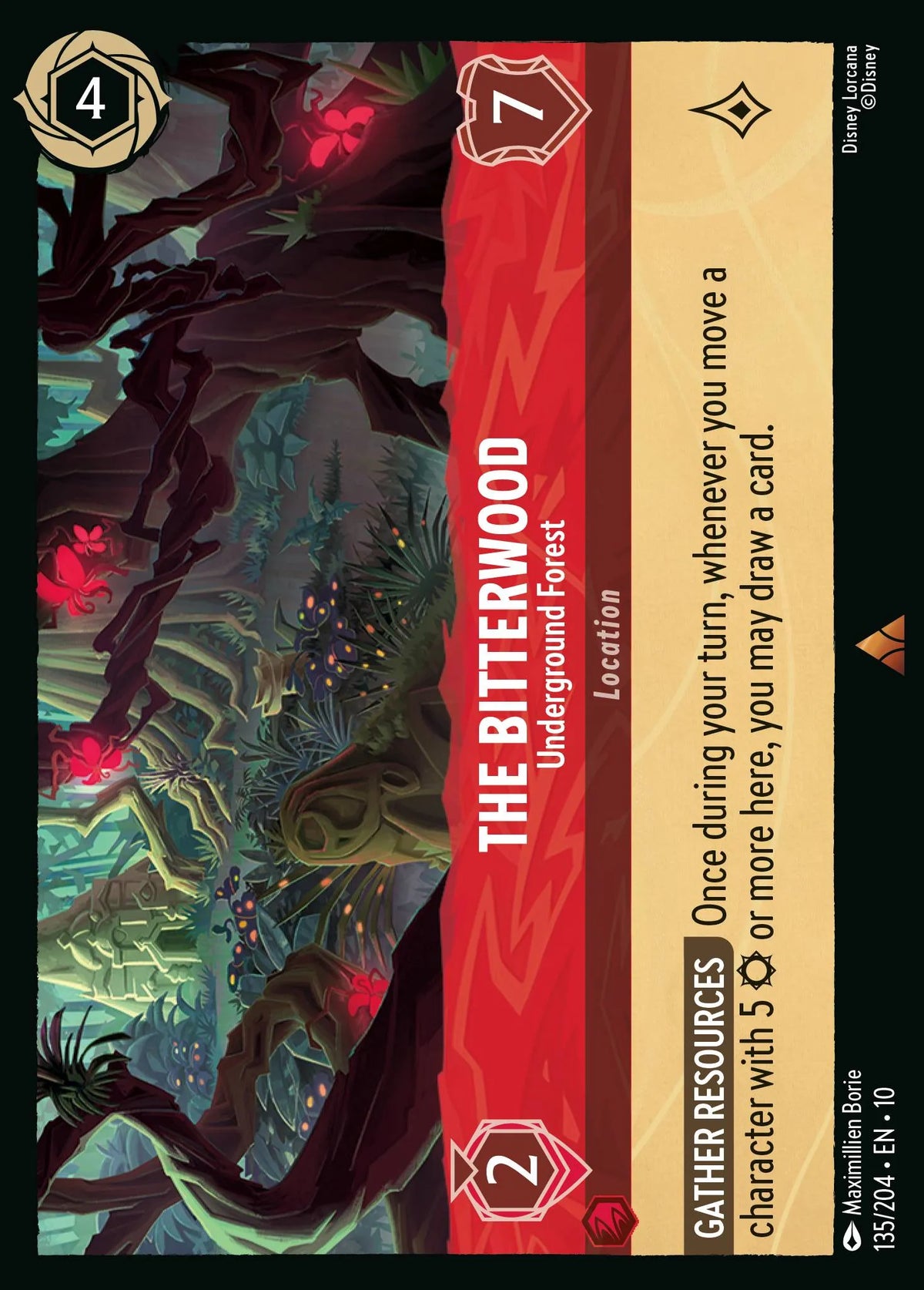 (135/204) Lorcana Whispers in the Well Single: The Bitterwood - Underground Forest Rare