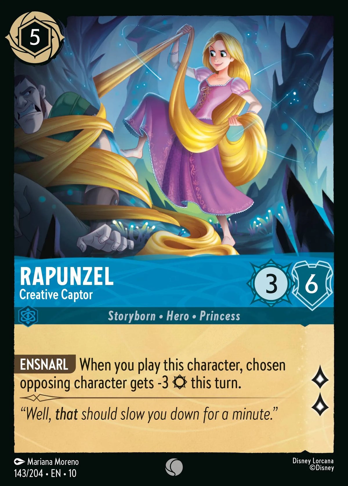 (143/204) Lorcana Whispers in the Well Single: Rapunzel - Creative Captor Common