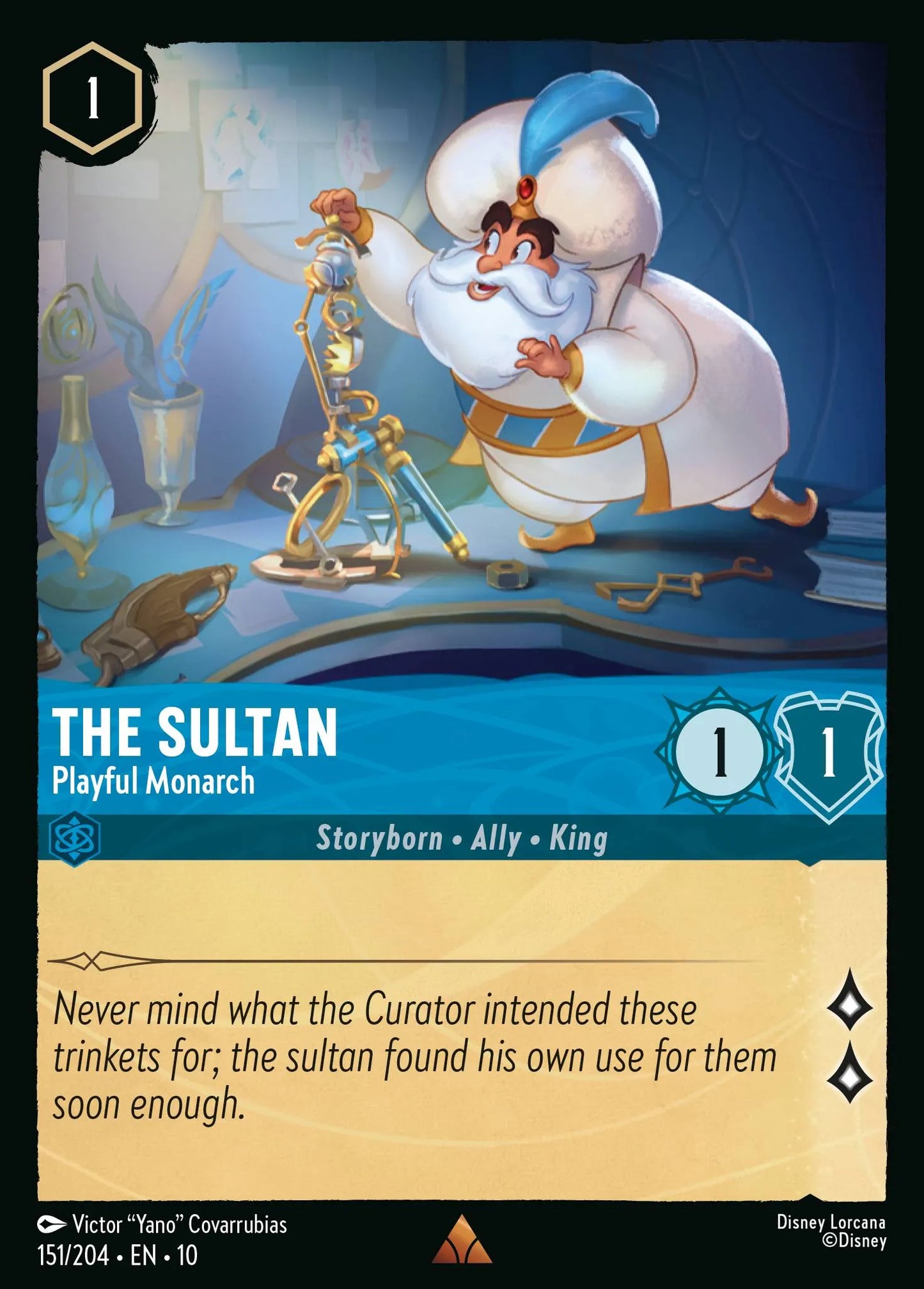 (151/204) Lorcana Whispers in the Well Single: The Sultan - Playful Monarch Rare