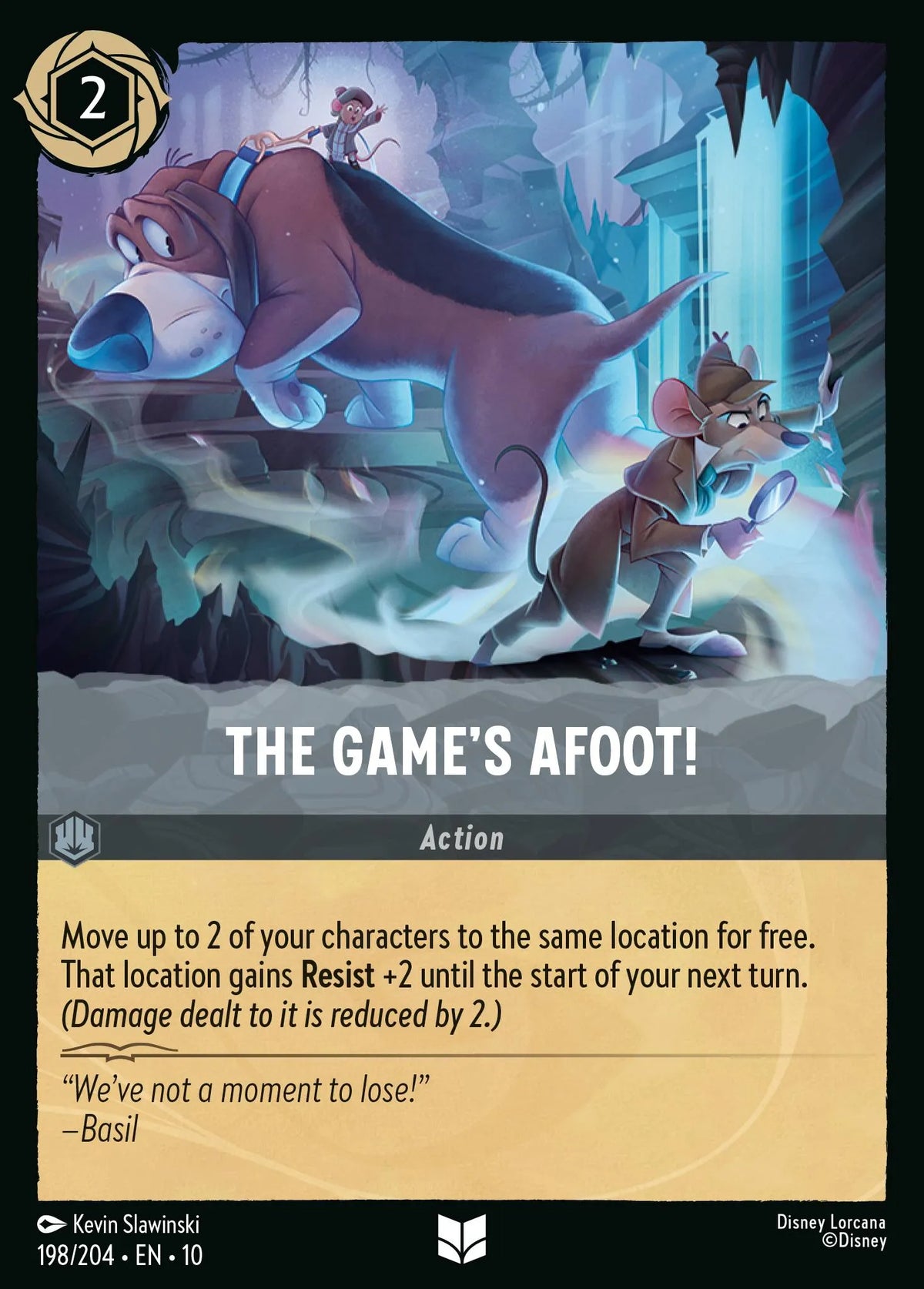(198/204) Lorcana Whispers in the Well Single: The Game's Afoot! Holo Uncommon