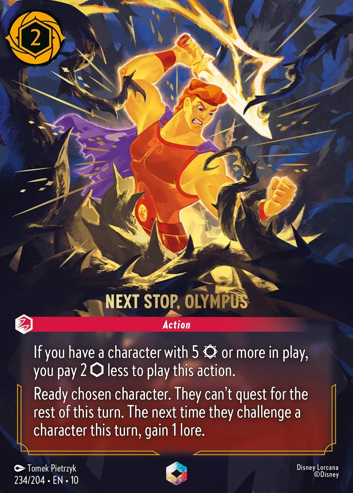 (234/204) Lorcana Whispers in the Well Single: Next Stop, Olympus (V.2) Enchanted
