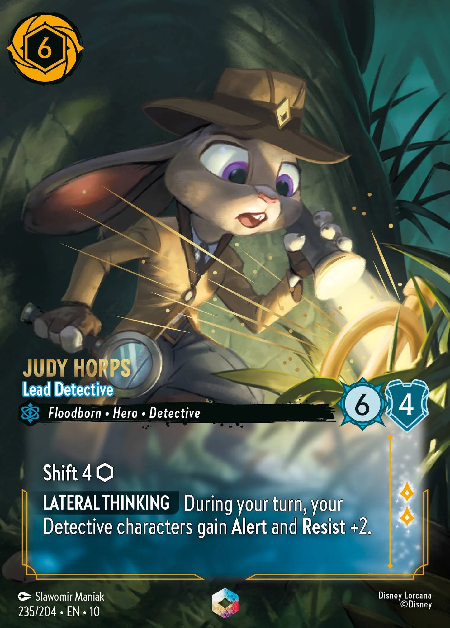 (235/204) Lorcana Whispers in the Well Single: Judy Hopps - Lead Detective (V.2) Enchanted