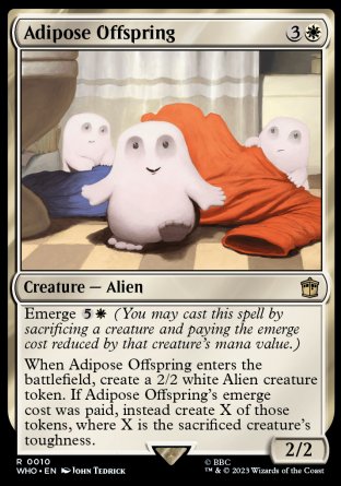 (010) Magic The Gathering Universes Beyond: Doctor Who Single: Adipose Offspring Holo Rare