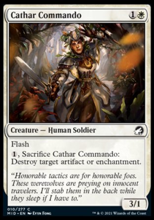 (010) Magic The Gathering Innistrad: Midnight Hunt Single: Cathar Commando Common