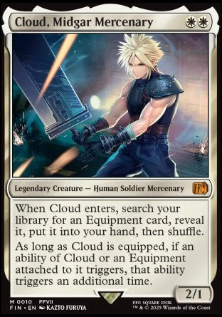 (010) Magic The Gathering Magic: The Gathering - FINAL FANTASY: Promos Single: Cloud, Midgar Mercenary Holo Mythic
