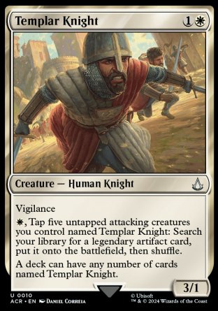 (010) Magic The Gathering Universes Beyond: Assassin's Creed Single: Templar Knight Holo Uncommon