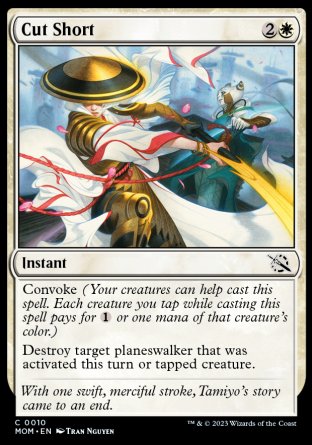 (010) Magic The Gathering March of the Machine Single: Cut Short Holo Common