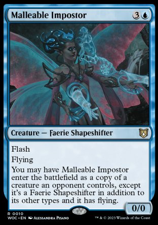 (010) Magic The Gathering Commander: Wilds of Eldraine Single: Malleable Impostor Rare