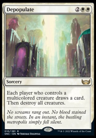 (010) Magic The Gathering Streets of New Capenna Single: Depopulate Holo Rare