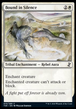 (010/289) Magic The Gathering Time Spiral Remastered Single: Bound in Silence Holo Common