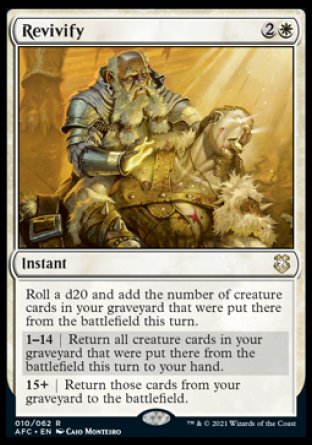 (010) Magic The Gathering Commander: Adventures in the Forgotten Realms Single: Revivify Rare