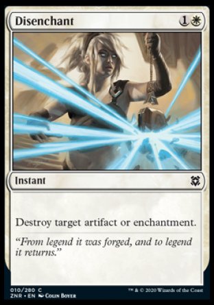 (010/280) Magic The Gathering Zendikar Rising Single: Disenchant Holo Common