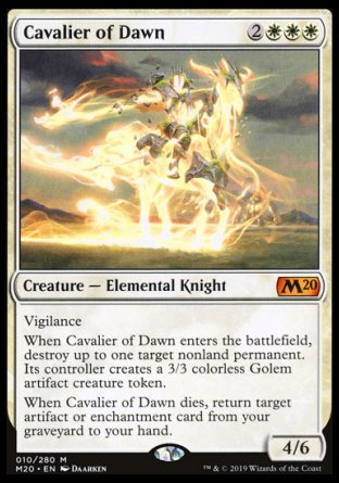 (010/280) Magic The Gathering Core 2020 Single: Cavalier of Dawn Mythic