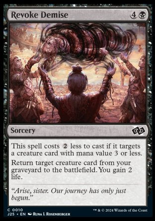 (010) Magic The Gathering Foundations Jumpstart Single: Revoke Demise Common