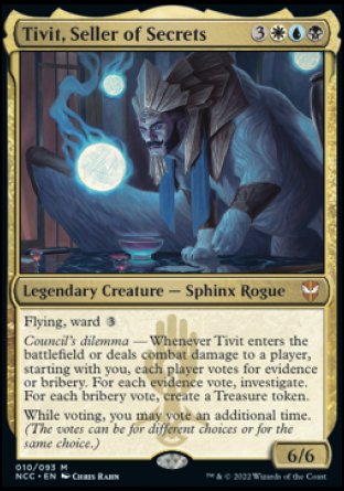 (010) Magic The Gathering Commander: Streets of New Capenna Single: Tivit, Seller of Secrets Holo Mythic
