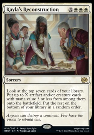 (010) Magic The Gathering The Brothers' War Single: Kayla's Reconstruction Rare