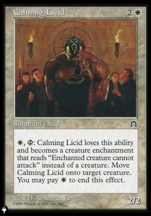 (010) Magic The Gathering The List Single: Calming Licid Uncommon
