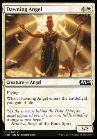 (011/280) Magic The Gathering Core 2020 Single: Dawning Angel Holo Common