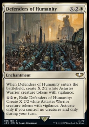 (011) Magic The Gathering Universes Beyond: Warhammer 40000 Single: Defenders of Humanity Rare