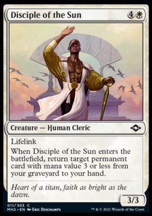 (011) Magic The Gathering Modern Horizons 2 Single: Disciple of the Sun Holo Common