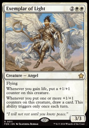 (011) Magic The Gathering Magic: The Gathering Foundations Single: Exemplar of Light Holo Rare