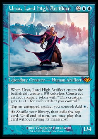 (011) Magic The Gathering Modern Horizons: Retro Frame Cards Single: Urza, Lord High Artificer (V.1) Holo Mythic