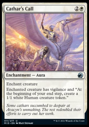 (011) Magic The Gathering Innistrad: Midnight Hunt Single: Cathar's Call Holo Uncommon