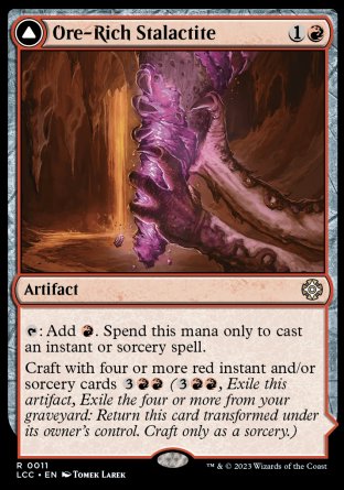 (011) Magic The Gathering Commander: The Lost Caverns of Ixalan Single: Ore-Rich Stalactite // Cosmium Catalyst Holo Rare