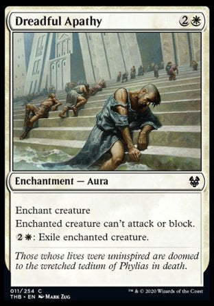 (011/254) Magic The Gathering Theros Beyond Death Single: Dreadful Apathy Holo Common