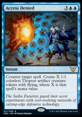 (011) Magic The Gathering Commander: Kamigawa: Neon Dynasty Single: Access Denied (V.1) Rare