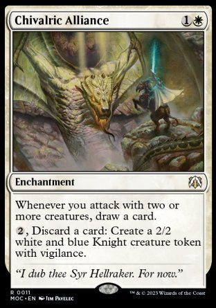 (011) Magic The Gathering Commander: March of the Machine Single: Chivalric Alliance Rare
