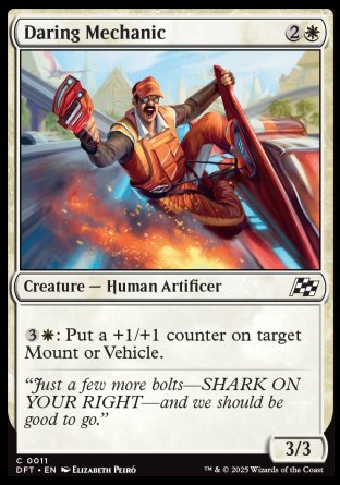 (011) Magic The Gathering Aetherdrift Single: Daring Mechanic Holo Common