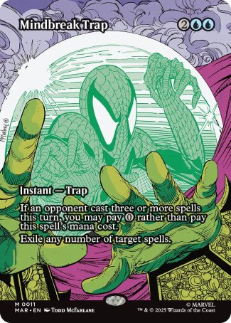 (011) Magic The Gathering Magic: The Gathering | Marvel's Spider-Man: Source Material Cards Single: Mindbreak Trap Holo Mythic