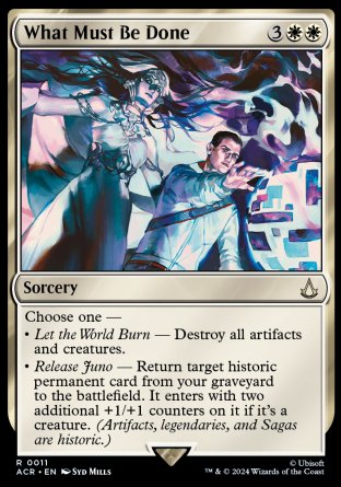 (011) Magic The Gathering Universes Beyond: Assassin's Creed Single: What Must Be Done Holo Rare