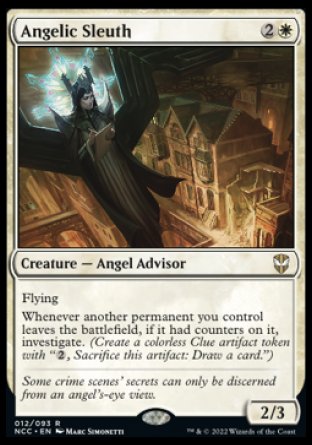(012) Magic The Gathering Commander: Streets of New Capenna Single: Angelic Sleuth Rare