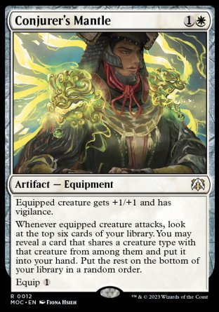 (012) Magic The Gathering Commander: March of the Machine Single: Conjurer's Mantle Rare