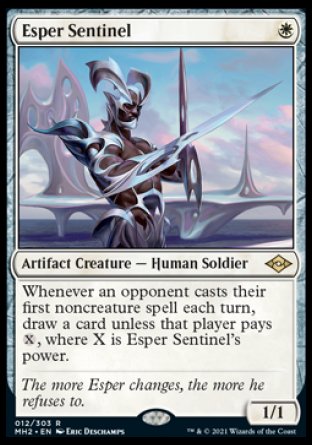 (012) Magic The Gathering Modern Horizons 2 Single: Esper Sentinel Holo Rare
