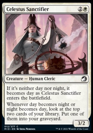 (012) Magic The Gathering Innistrad: Midnight Hunt Single: Celestus Sanctifier Holo Common